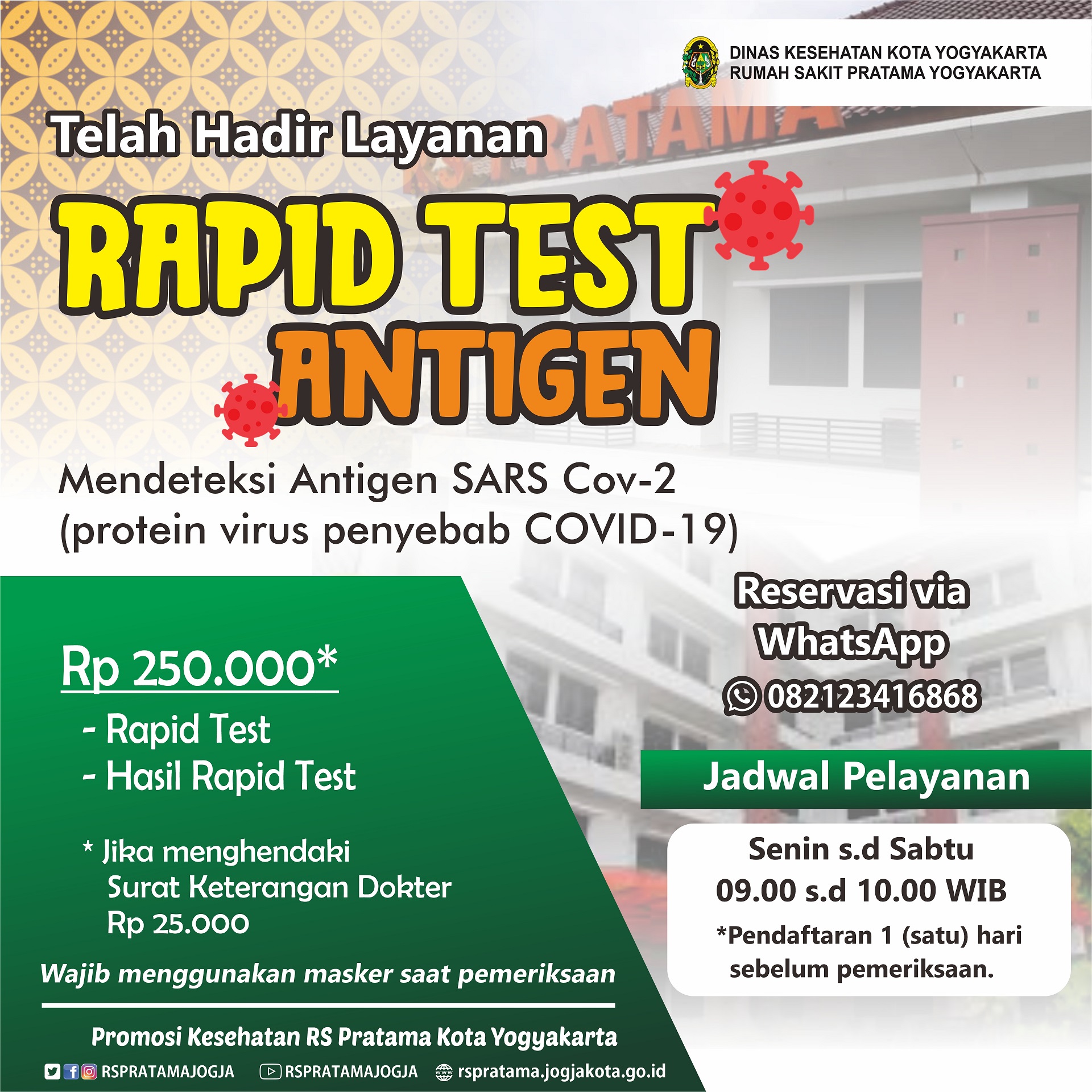 Hasil rapid test antigen