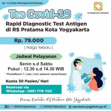 Layanan Rapid Diagnostic Test Antigen di RS Pratama Kota Yogyakarta