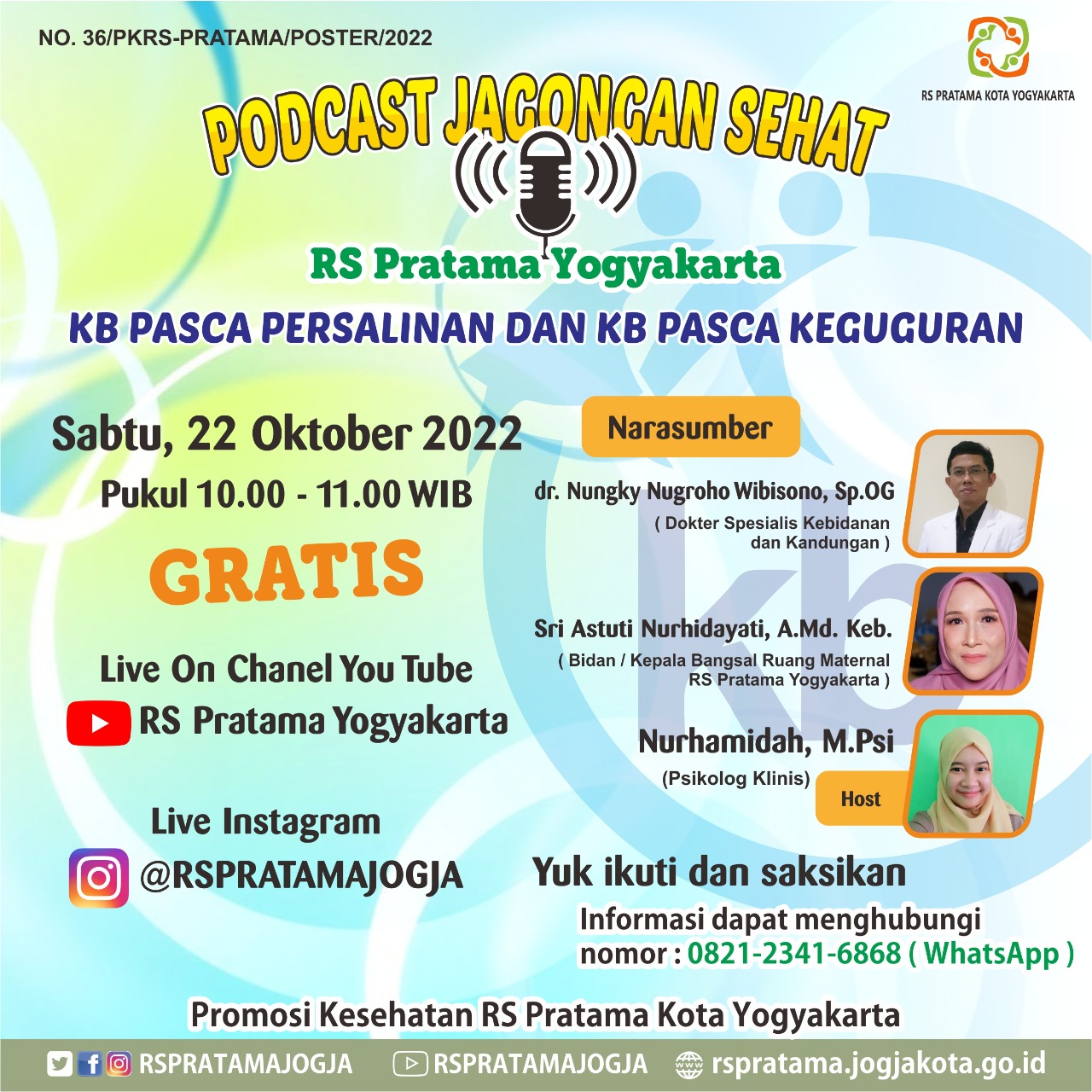 Podcast Jagongan Sehat RS  Pratama Kota Yogyakarta 